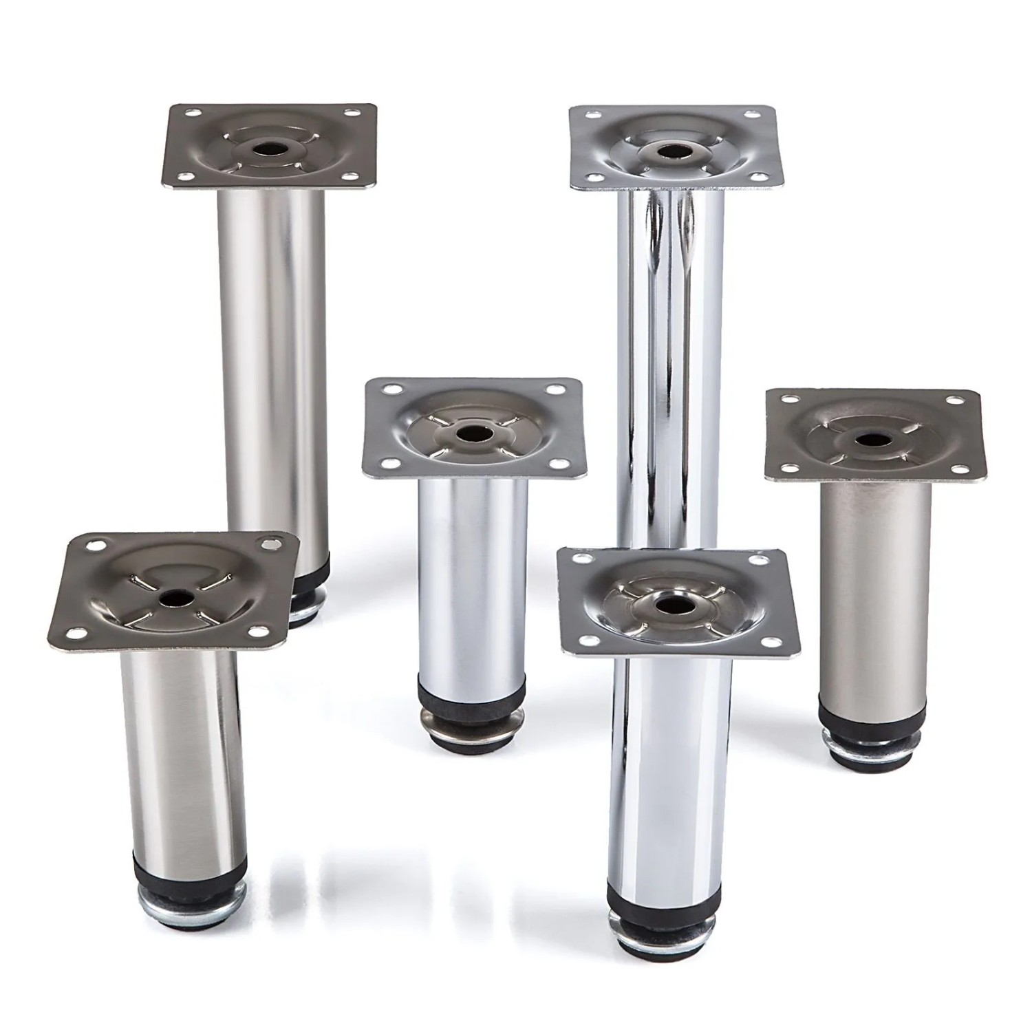 SOTECH Möbelfuß 100 mm mit Höhenverstellung Bis 10 mm Chrom Matt_3