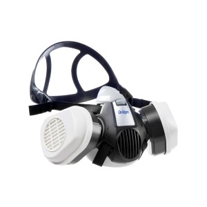 Dräger X-plore 3300 Halbmaske Chemiearbeiterset Gr. S mit Kombi-Filtern für Atemschutz.