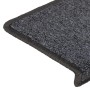 Detailaufnahme: Graue VidaXL Stufenmatte mit schwarzer Umrandung, Teil eines 15er Sets.