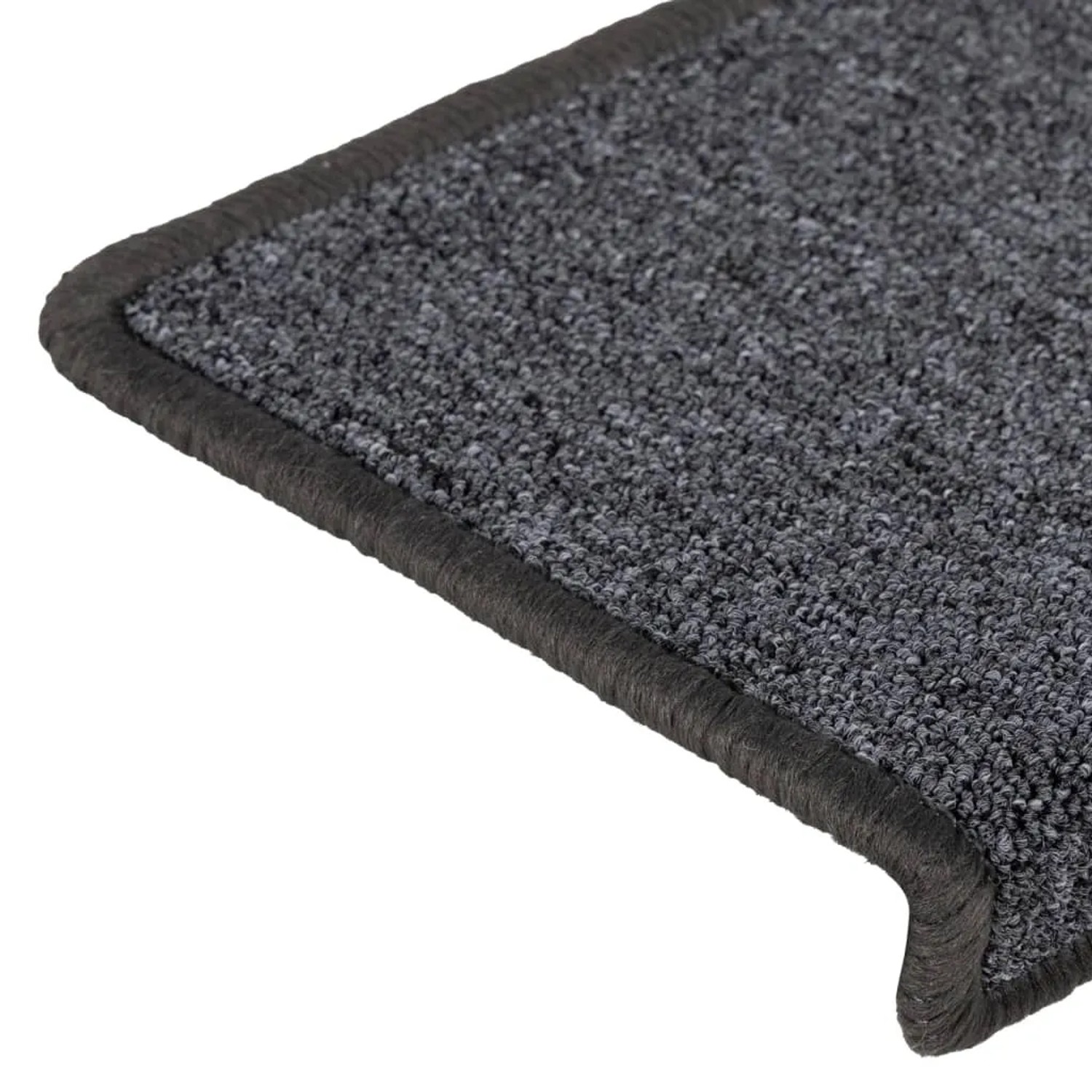 Detailaufnahme: Graue VidaXL Stufenmatte mit schwarzer Umrandung, Teil eines 15er Sets.