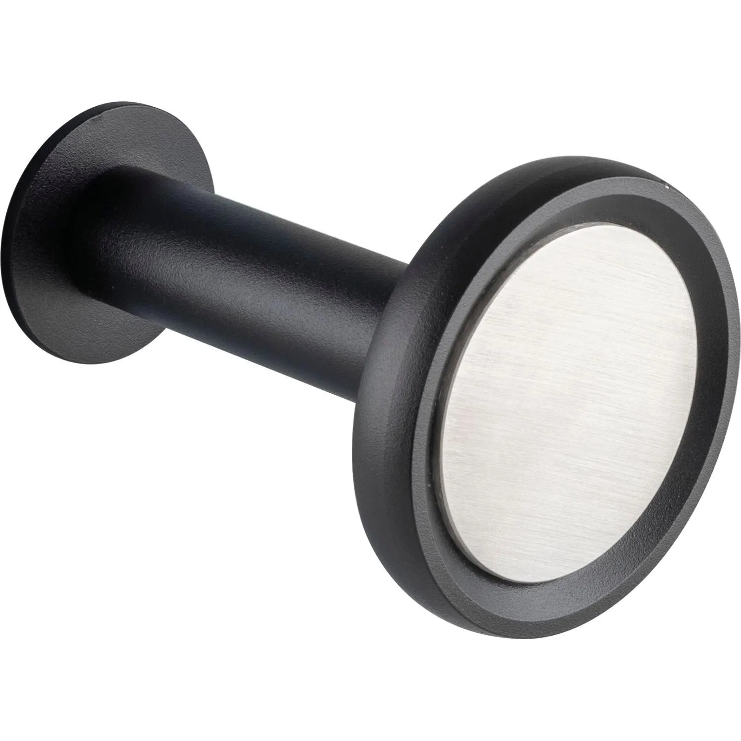 Simausrom Mantelhaken Palos Tiefe 116 mm Aluminium Schwarz Edelstahl Gebürstet