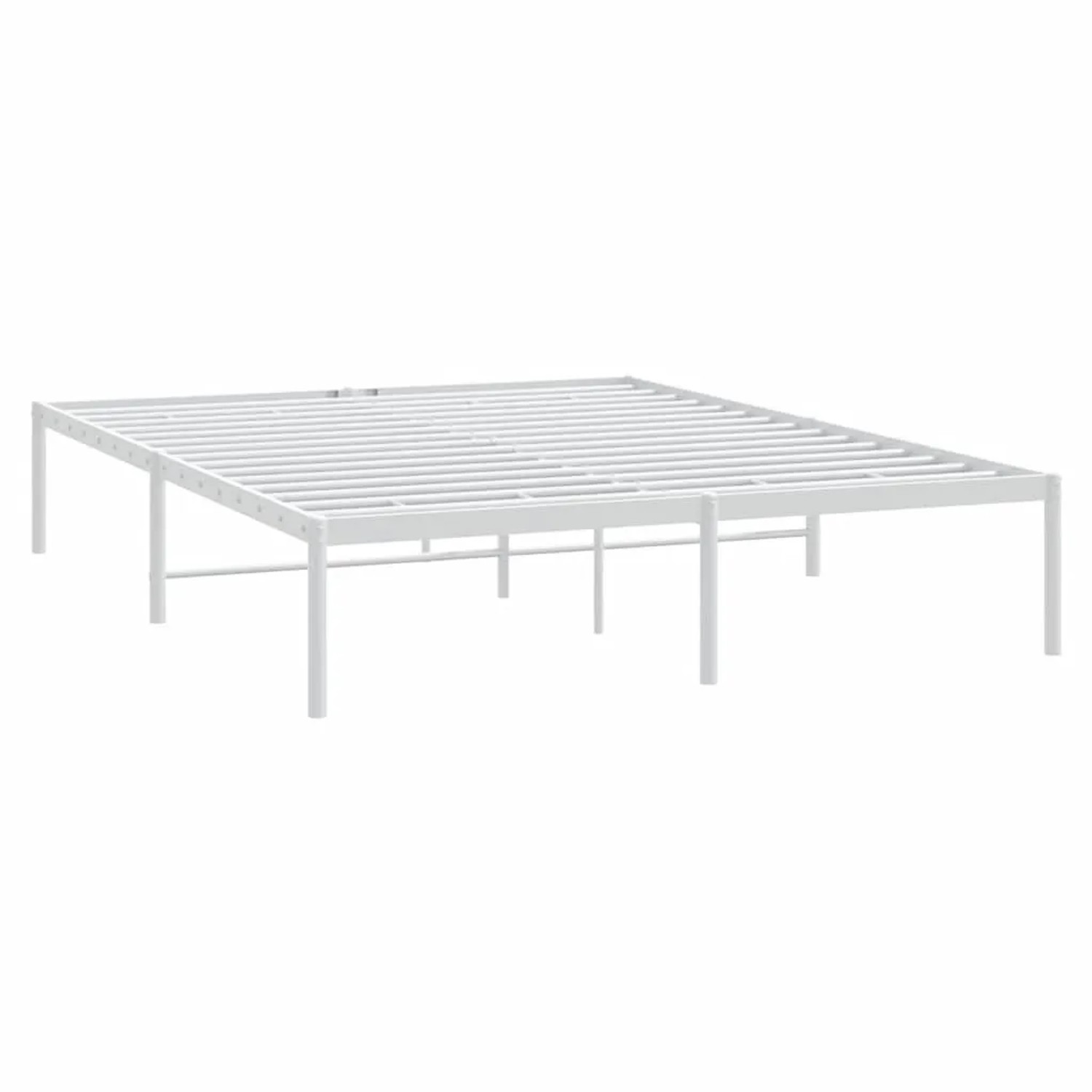 vidaXL Bettgestell Metall Weiß 160x200 cm 350916 günstig online kaufen