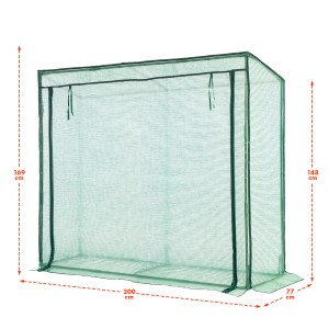 KARAT Gewächshaus Botanika, robust und witterungsbeständig, 200x169x77 cm, grüne Folie.