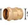 Press-Übergangsmuffe aus Rotguss, 28 mm x 24,1 mm (Rp 3/4) für Kupferrohre.