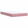 Rosa vidaXL Boxspringbett mit Matratze, 120x200 cm, Samt.