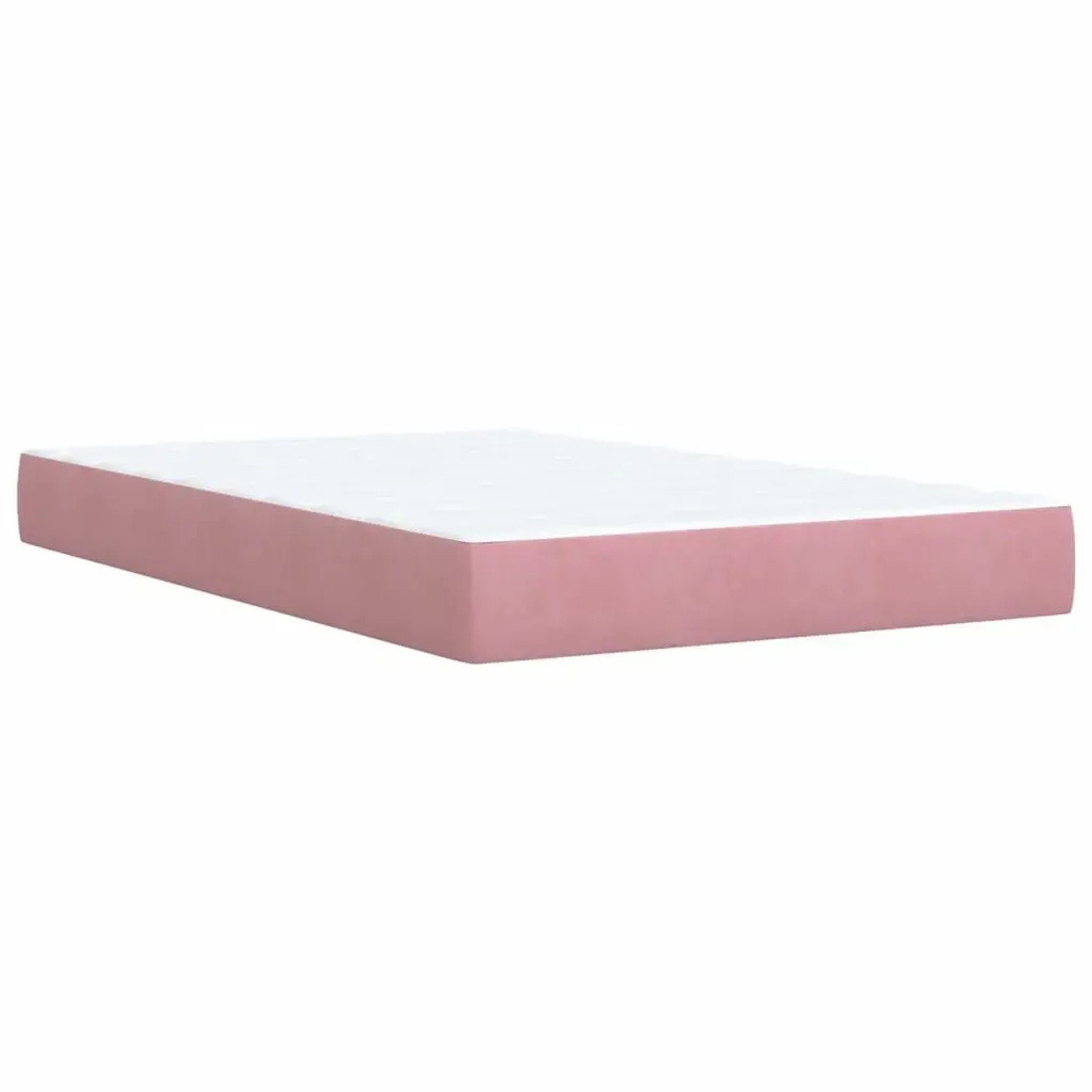 Rosa vidaXL Boxspringbett mit Matratze, 120x200 cm, Samt.
