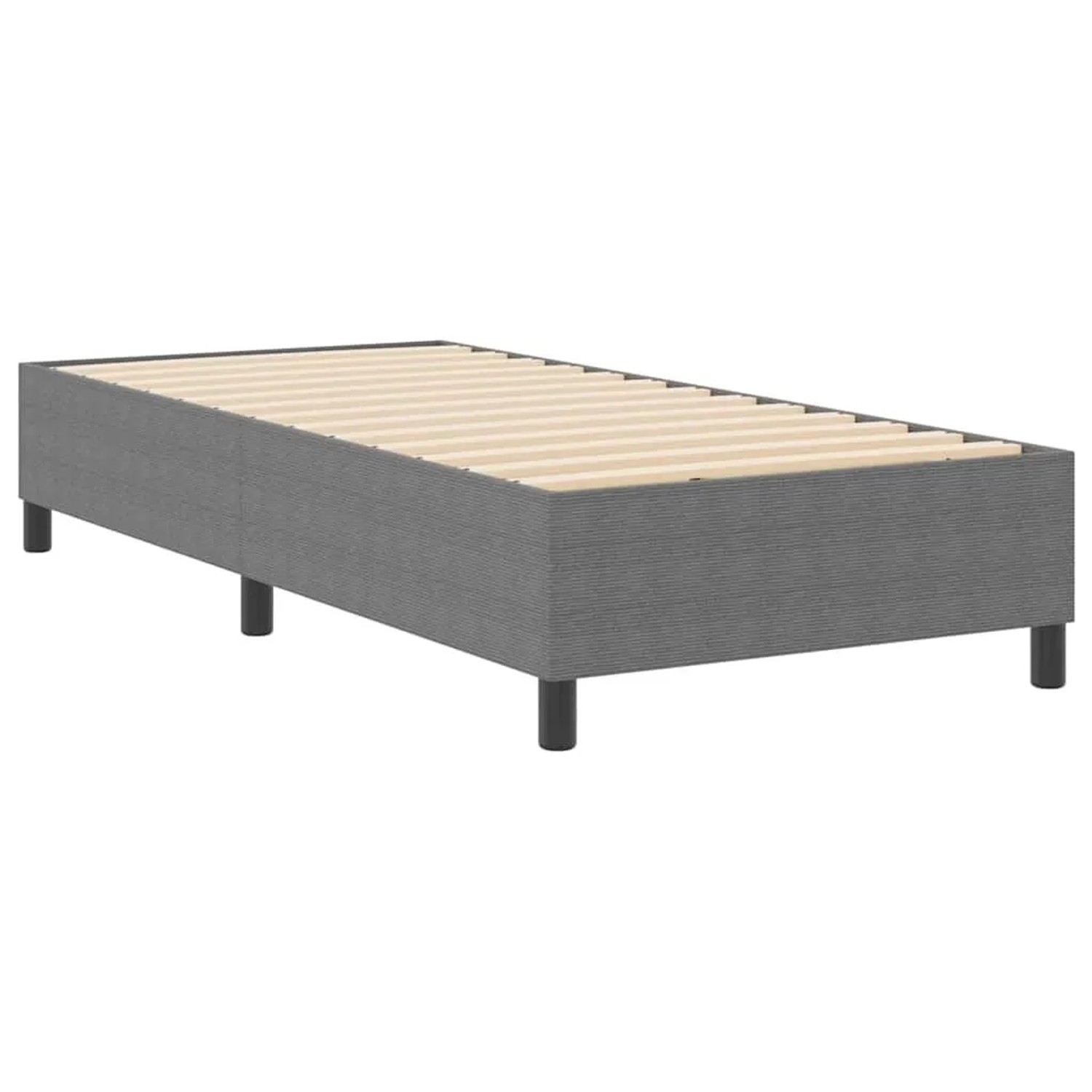 vidaXL Boxspringbett Hellgrau 80 x 200 cm Cordstoff 3337377 günstig online kaufen