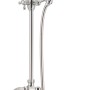 Schulte Duschsystem Rain Retro mit Kopf- und Handbrause, nostalgisches Design.