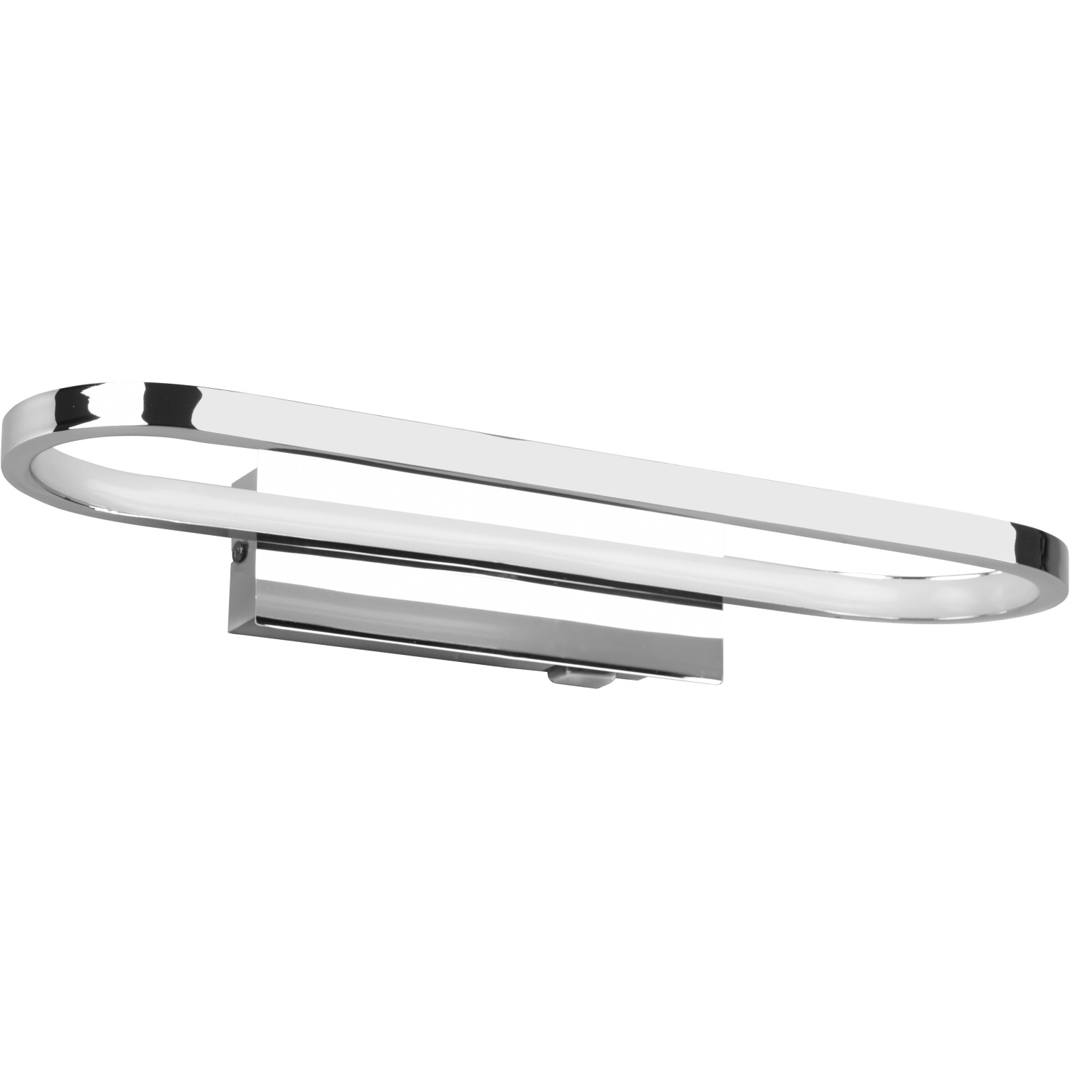 Chromfarbene Trio LED-Wandleuchte Gianni für Bad, 75x400x148 mm, warmweißes Licht.