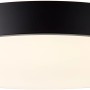 Flache, runde LED-Deckenleuchte Slimline, Ø 49 cm, in Weiß und Schwarz.