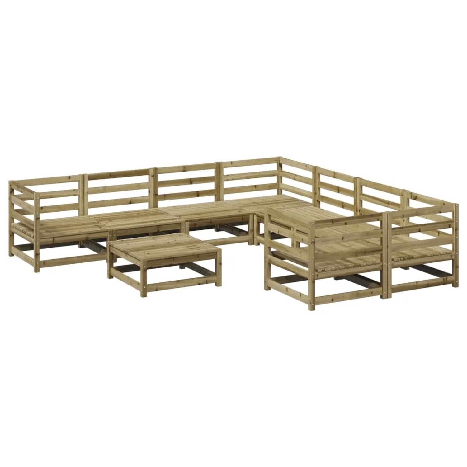 vidaXL 9-Tlg Garten-Sofagarnitur Kiefernholz Imprägniert 3299369 günstig online kaufen