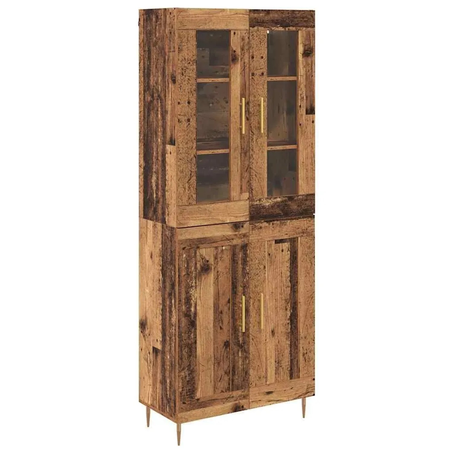 vidaXL Highboard 2-Tlg Altholz Holzwerkstoff 3415820
