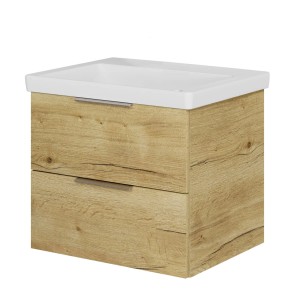 Steinkamp Waschtischunterschrank Living 2.0 Halifax Eiche mit Villeroy & Boch Waschtisch