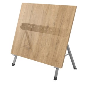 STAHLWERK Sägebock 2er Set mit Holzplatte als Werktisch oder Arbeitsfläche.