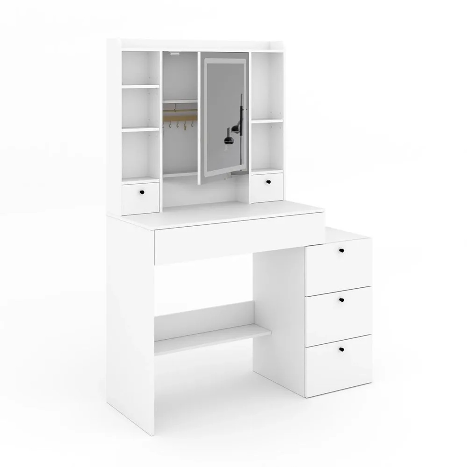 Vicco Schminktisch Livora Weiß 106 x 147 mit LED-Spiegel