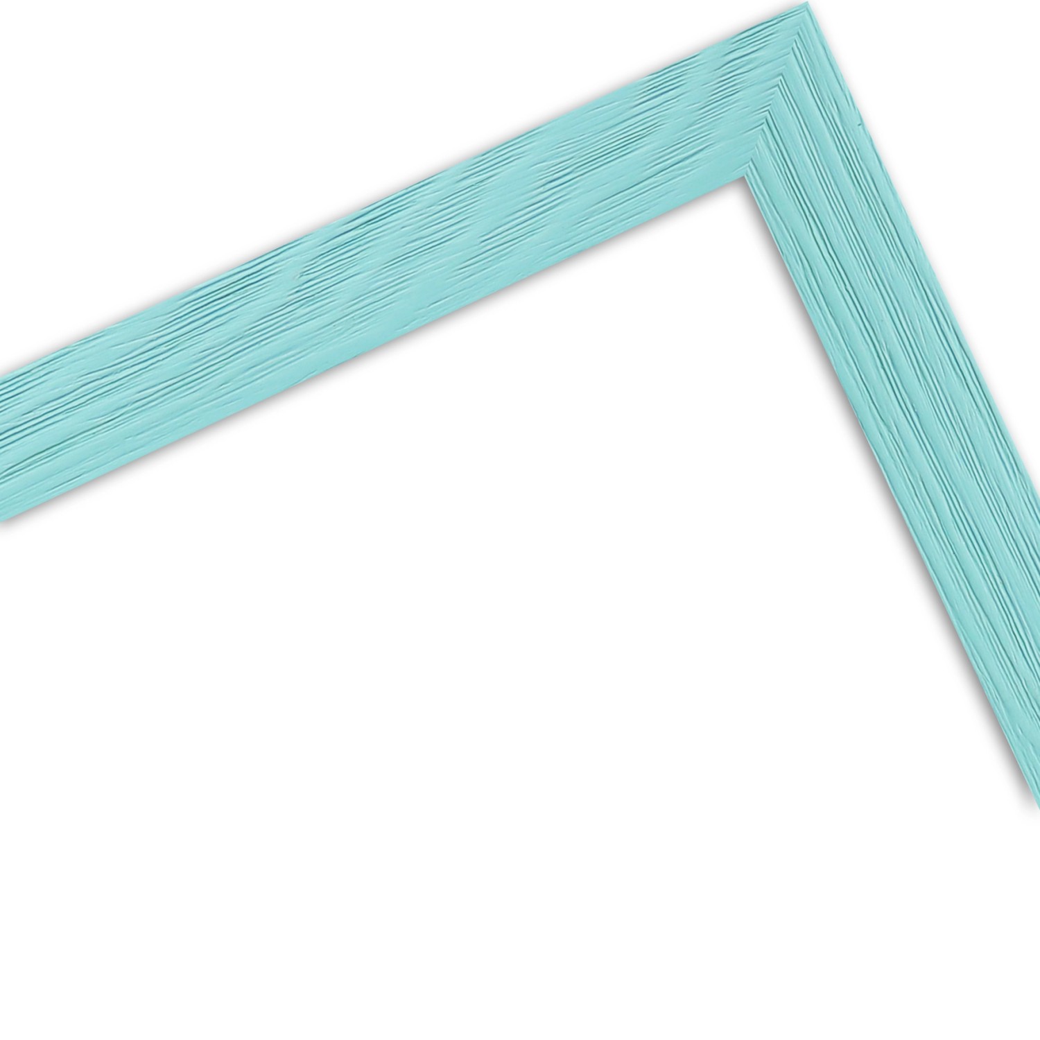 Türkiser Bilderrahmen aus Massivholz, 10x10 cm, im modernen Stil.