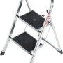 Hailo Klapptritt K70 mit 2 Stufen. Aluminium Leiter mit Anti-Rutsch-Matten für sicheren Stand.