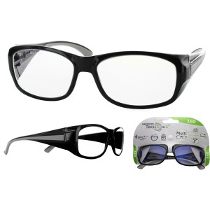 Varionet Tech 3in1 Schutzbrille +3,5 Dioptrien, Mehrzweckbrille mit Blaulichtfilter und UV-Schutz.