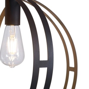 QAZQA Design Hängeleuchte Schwarz Rechteckig 3 Flammig Indu