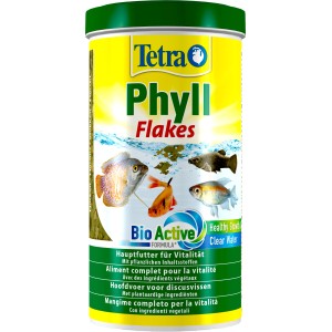 Tetra Phyll Flakes 1 l, Flockenfutter für Zierfische mit pflanzlichen Inhaltsstoffen.