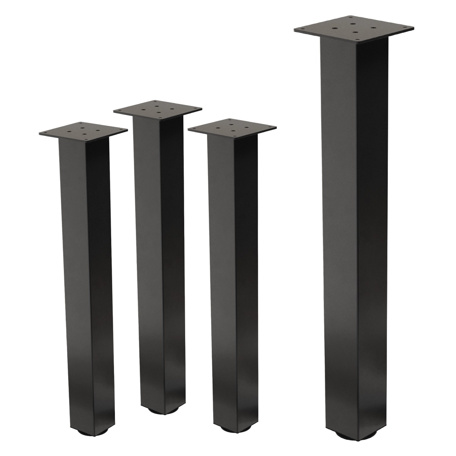 ML-Design Tischbeine 4Er Set I-Design H72 cm Dunkelgrau Stahl 8x8 cm
