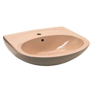 Sanitop-Wingenroth Waschbecken, 60 cm, Beige. Handwaschbecken für das Badezimmer.