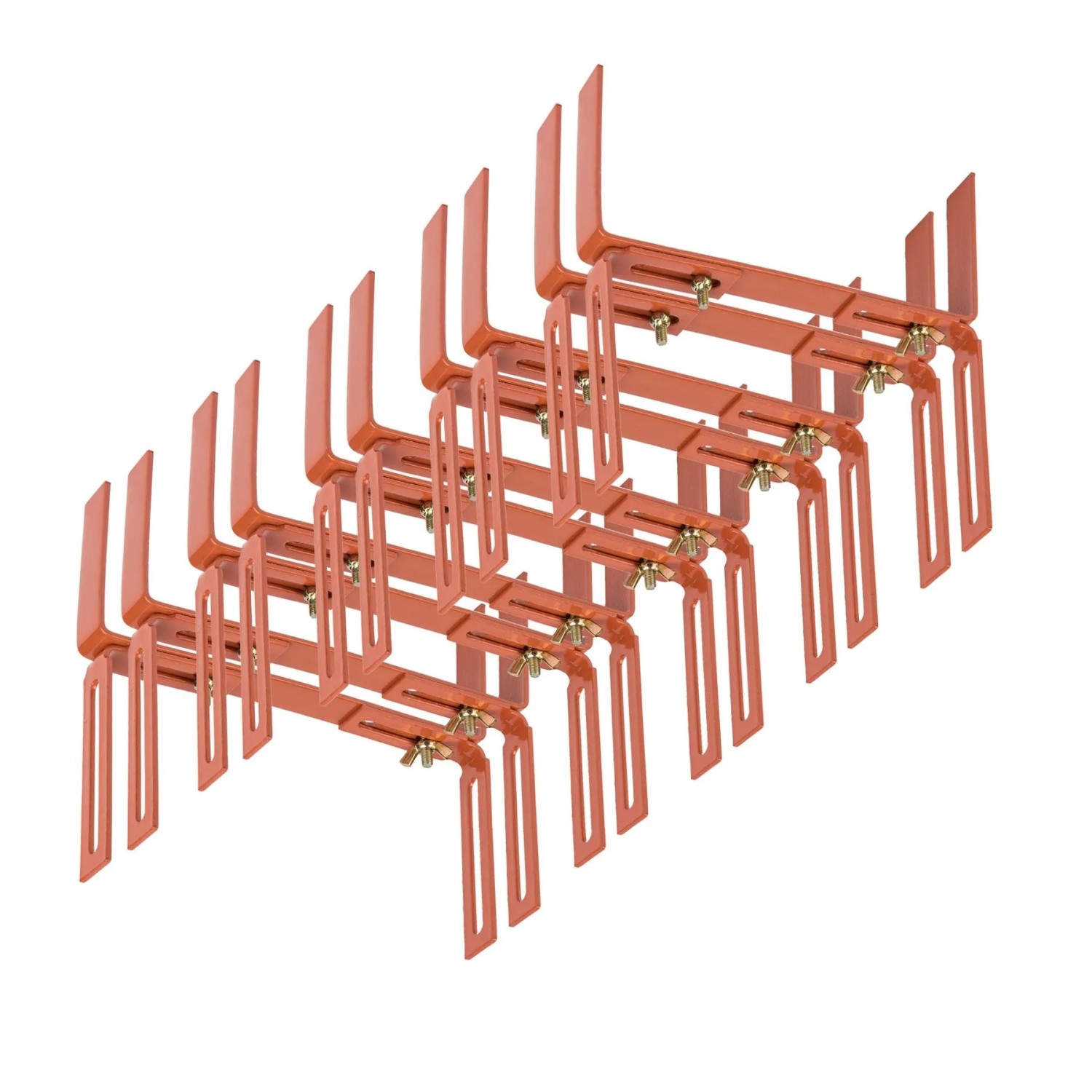 BigDean 10 Stück Blumenkastenhalter Terrakotta Standard H-Form Kasten Halter Balkonkastenhalter