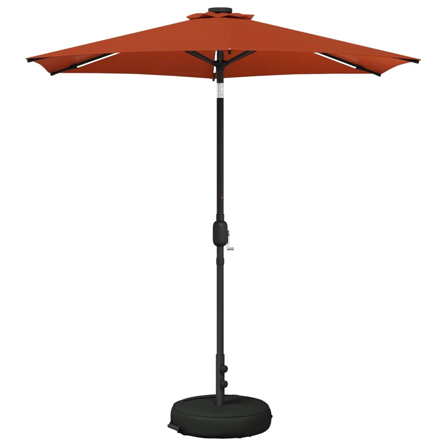 vidaXL Gartenparasol mit LED-Lichtern und Sockel 230 x 230 cm 42036252