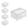 5 transparente Euroboxen LightLine 24L mit Deckel und offenem Griff. Ideal zur Aufbewahrung.