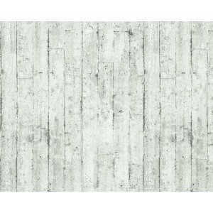 EDEM Holz Tapete 81108BR00 im Shabby Chic Design, weiß, grau und anthrazit.