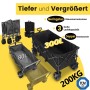 Sekey XXXL Bollerwagen, faltbar, 300L, schwarz. Camping Bollerwagen mit Stahlrahmen und großen Rädern.