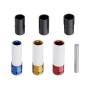 CCLIFE 7-teiliges 1/2 Zoll Schlagschrauber Nuss Set. Drei schwarze Twist Nüsse, drei farbige Radmuttern Stecknüsse und Ausstoßdorn.