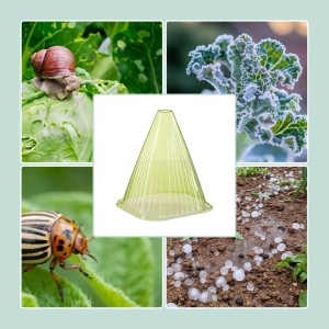 Relaxdays Pflanzenhut Kunststoff Grün Schneckenabwehr 12er Pack