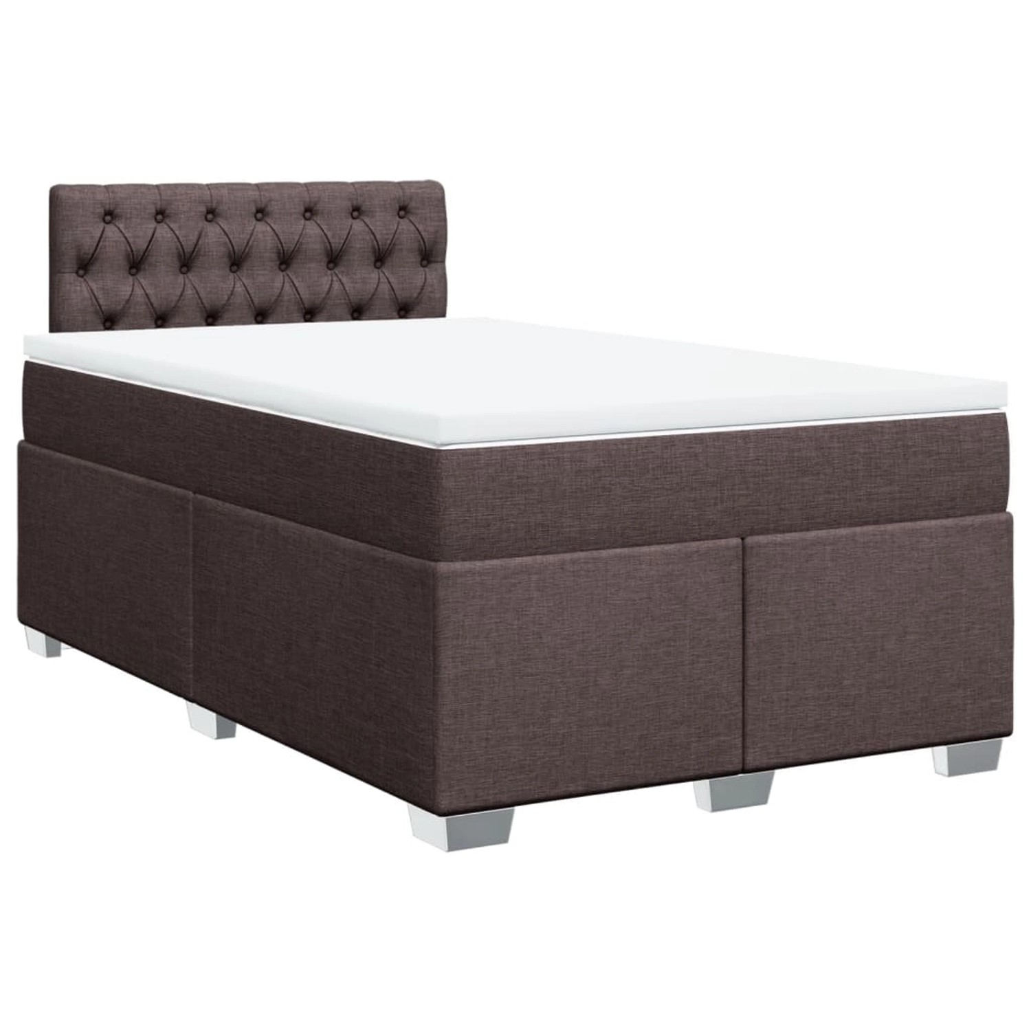 vidaXL Boxspringbett mit Matratze Dunkelbraun 120x200 cm Stoff2101589 günstig online kaufen