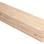 Stapel unbehandelter Fichte/Tanne Rauspund mit Nut und Feder, 19x96x2000 mm.