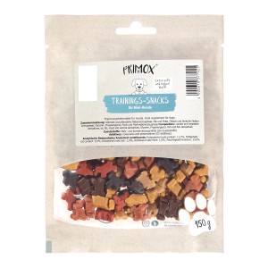 Primox Trainingssnack Mini Mix 150g für Hunde, verschiedene Farben und Formen.