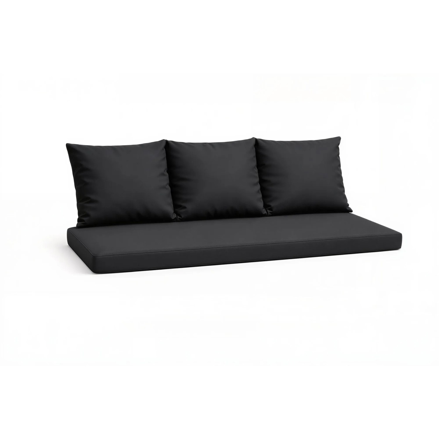 Setgarden  Mix Bench Kissen Outdoor Kissen Bankauflage 160x60+3x50x56cm Kissen Für 3-Sitzer Bänke 1tlg Schwarz