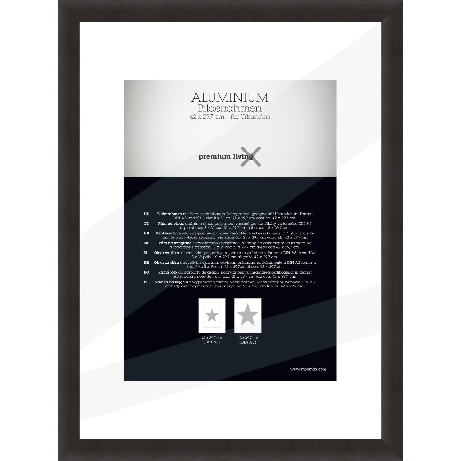 Premium Living Bilderrahmen Aluminium ca. 29,7x42cm