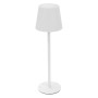 Weiße, dimmbare ML-Design LED Tischlampe kabellos mit Touch, Ø10x36 cm.