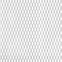 Silbernes Streckmetallblech aus Aluminium, 250x500x1,6 mm, für vielseitige Anwendungen.