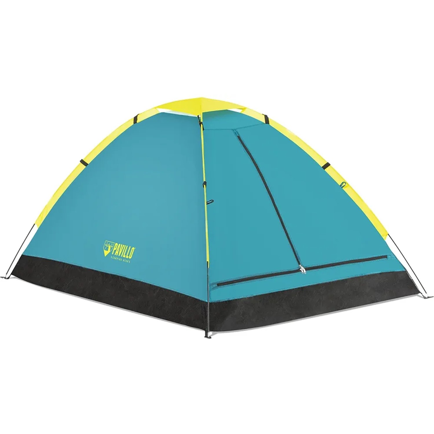 Bestway Cool Dome 2 Zelt für 2 Personen in Türkis/Gelb. Campingzelt mit Moskitonetz und einfacher Montage.