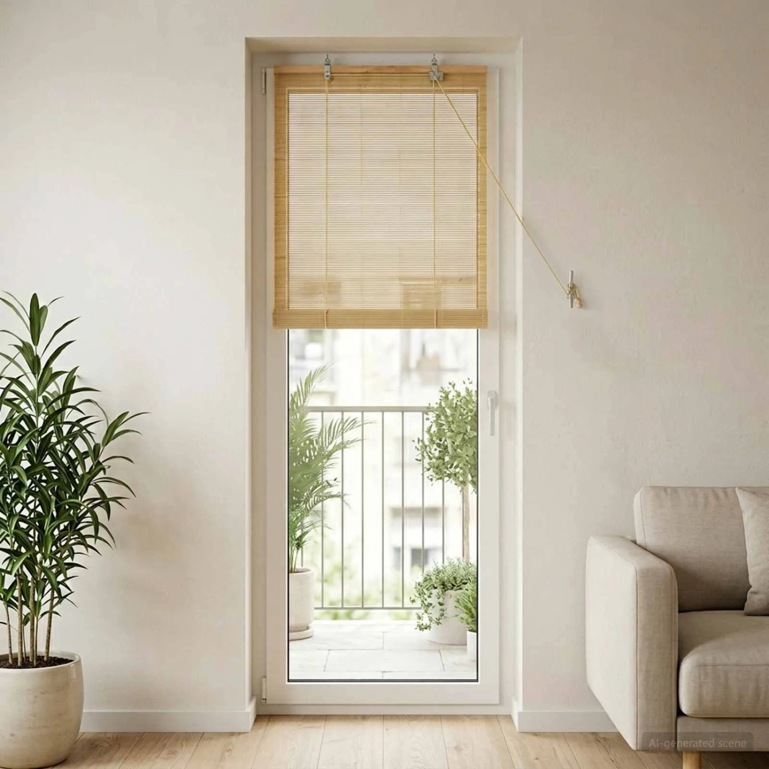 vidaXL Rollo Natur 50 x 220 cm Bambus 42040573