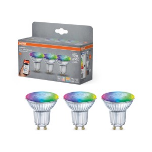 Osram LED-Leuchtmittel GU10 Reflektorform PAR16 RGBW 4,7 W 350 lm 3er-Pack
