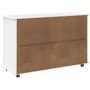 vidaXL Rollschrank Mit Rad Weiß 100 x 39 x 65,5 cm Massivholz Kiefer 42028385_7