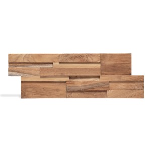 Rebel of Styles Holzverblender UltraWood Ferrano, braune Teakholz Wandverkleidung für Innenräume.
