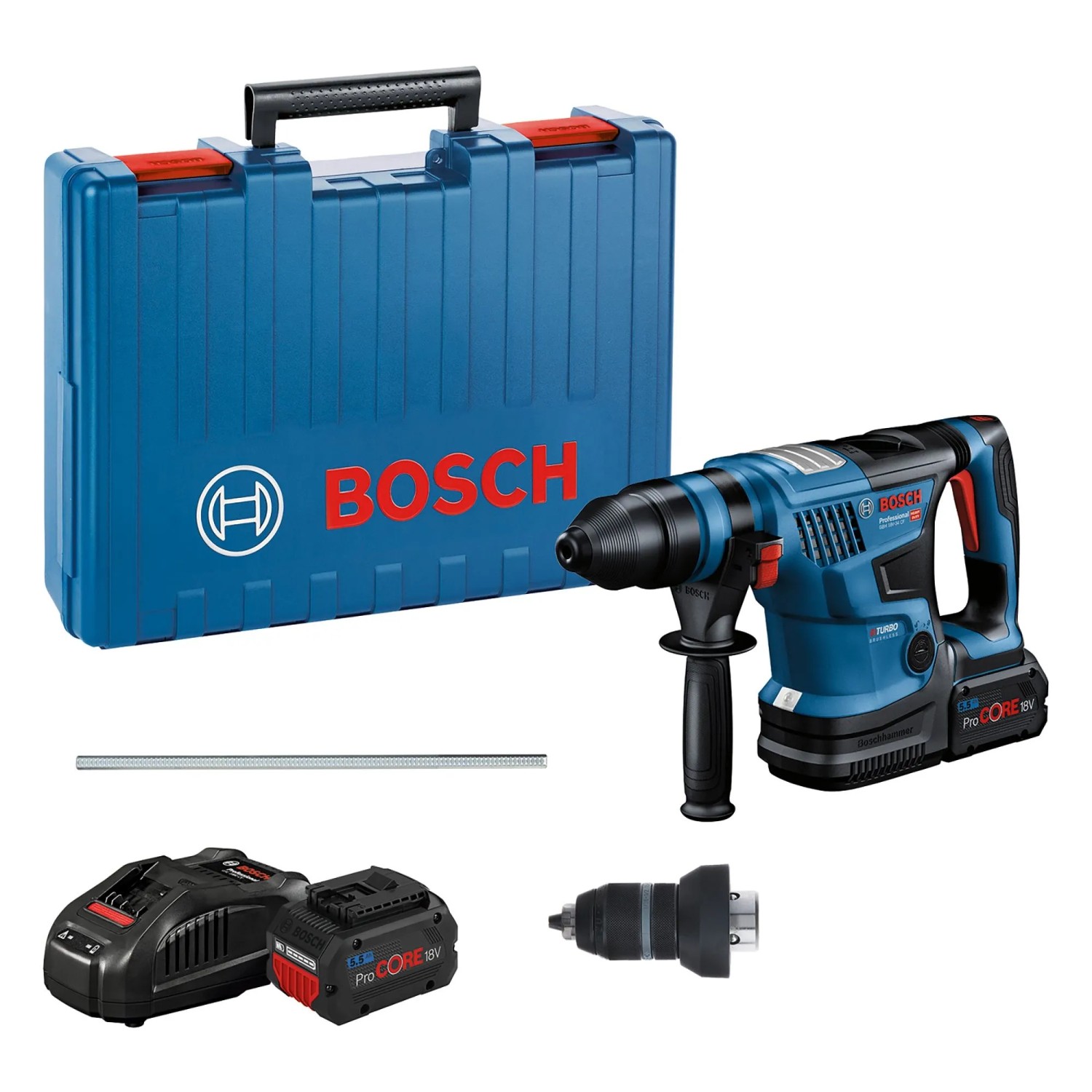 Bosch Professional 18 V Akku-Bohrhammer GBH 18V-34 inkl. Akkus mit Koffer