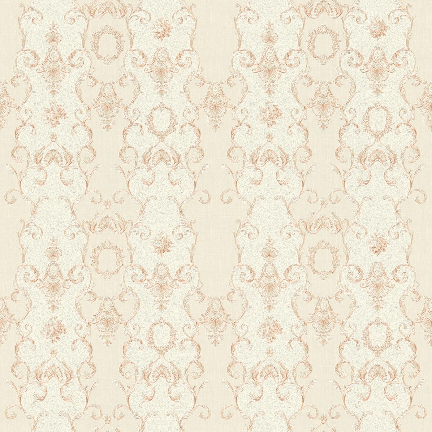 Bricoflor Rosegold Tapete Französisch Romantische Schlafzimmer und Wohnzimmer Vliestapete mit Barock Muster Ornament Wan
