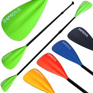 24MOVE 2in1 Paddel: SUP/Kajak Doppelpaddel aus Aluminium, 230cm, grün und weitere Farben.