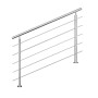 Duschparadies Geländer Edelstahl V2A 150 cm mit 5 Querstäben Komplettset