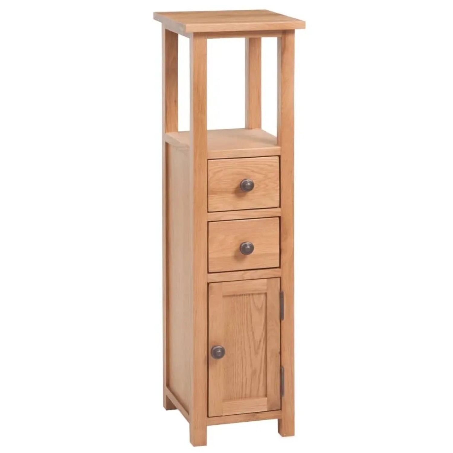 vidaXL Eckschrank 26x26x94 cm Massivholz Eiche 243931